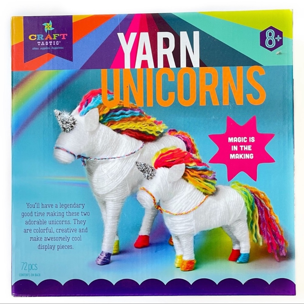 Craft Tastic Yarn Unicorn Kids Box NIB Box Open